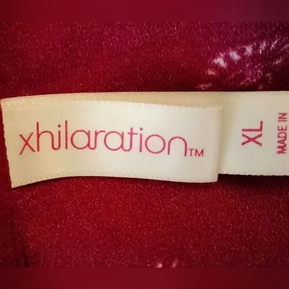 Xhilaration Magenta Long Sleeved Tunic Dress w/Tie Neck Elastic Waist… - Picture 6 of 6